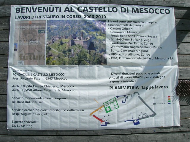 Burg Mesocco-Info Plakat